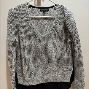 Banana Republic V-Neck Sweater - Black and Gray